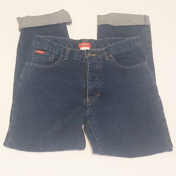 Esprit | Vtg High Rise Button Fly Raw Hem Jeans Size 5/6 - Picture 2 of 6